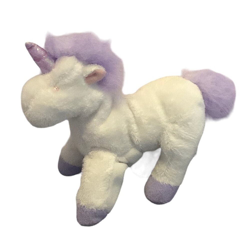 Vtg Mary Meyer Tippy Toes Unicorn Finger Puppet 6.5”x5.5" Plush Stuffed Animal